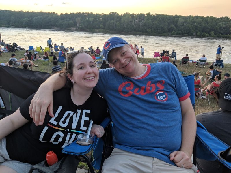 Waiting for the 4th of July Fireworks at the Riverfront