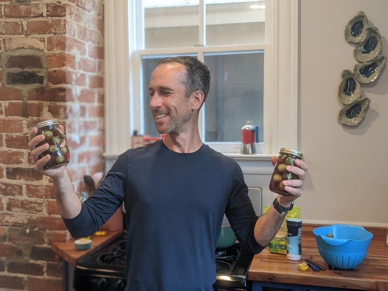 Blake Shows Off His Homemade Pickled Tomatoes