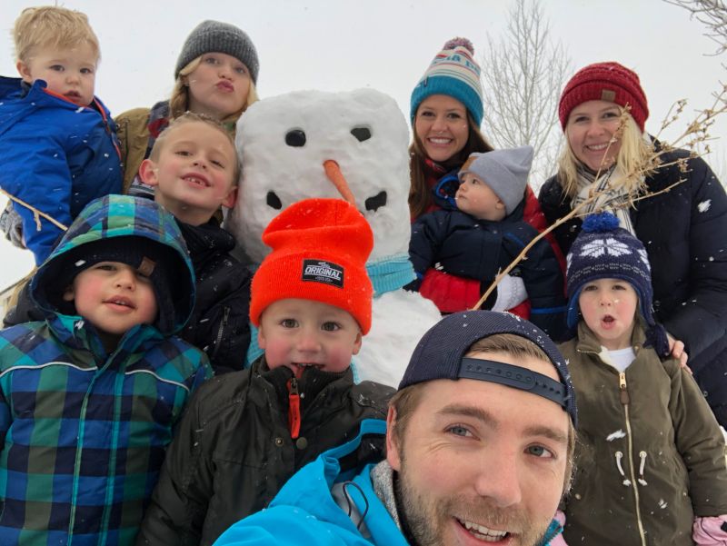 Making a Snowman With Our Nieces & Nephews