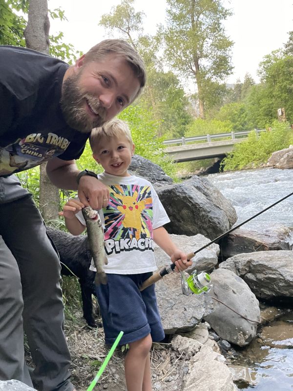 Matt Passing His Love of Fishing on to the Boys