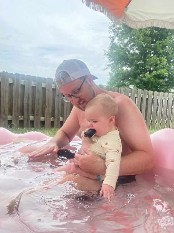 Backyard Pool Day With a Friend's Baby