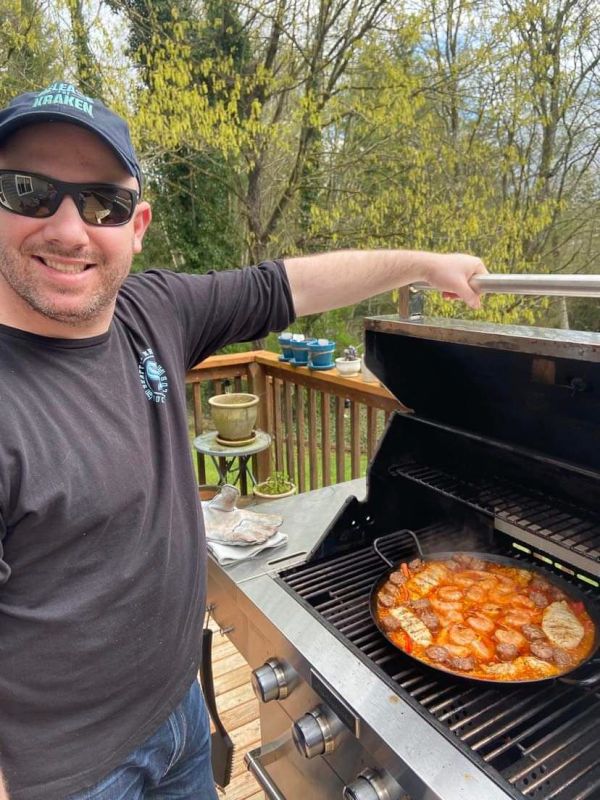 Grilling on Our Back Deck
