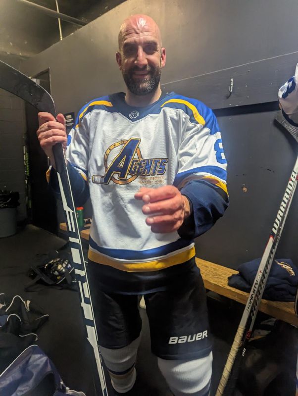 AJ Plays Hockey Once a Week With a Group of Friends