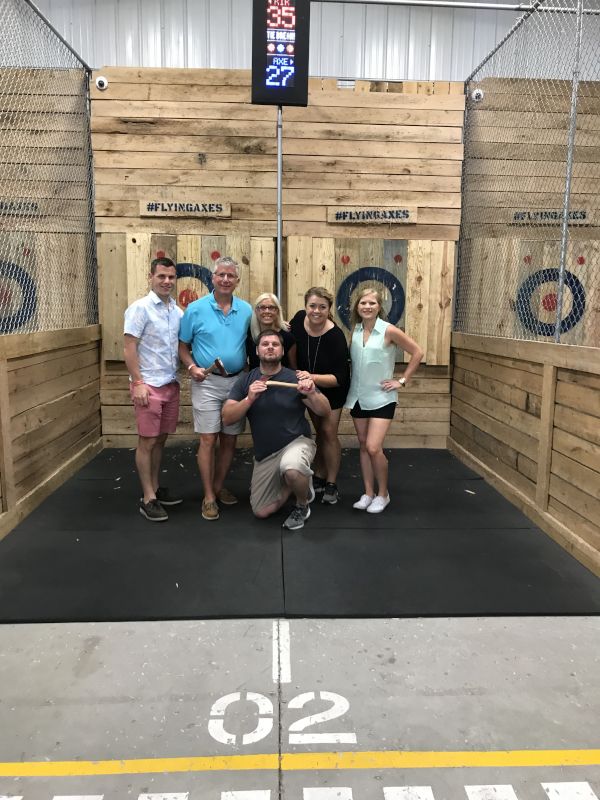 Axe Throwing With Matt's Family