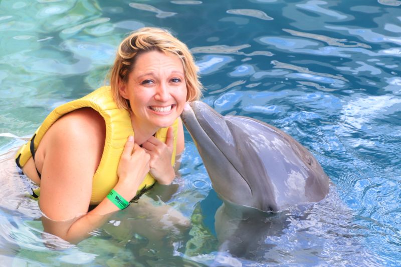 Jen Swimming With Dolphins
