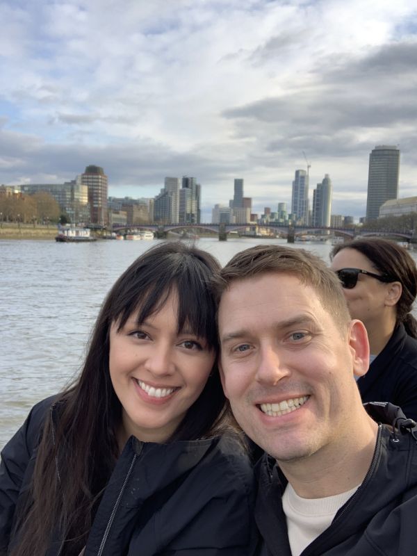 At the Thames River in London