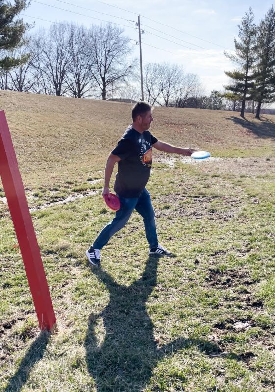 Rick Playing Frisbee Golf