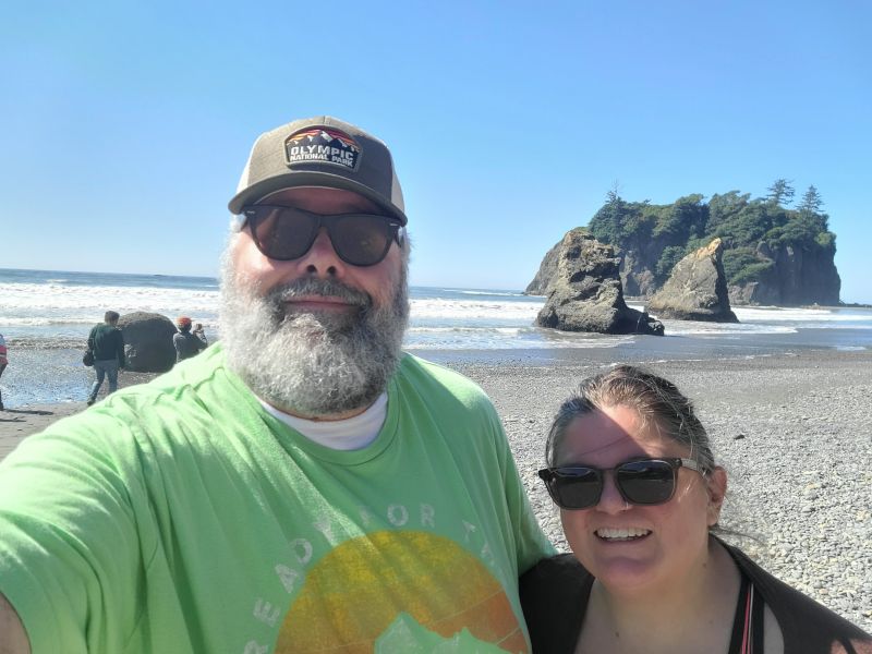 At Ruby Beach in Olympic National Park