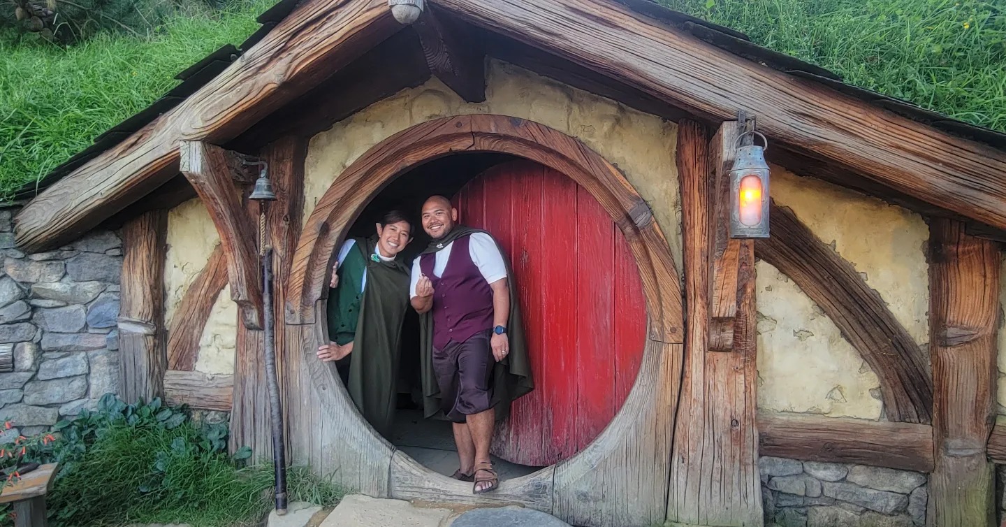 At Hobbiton, New Zealand