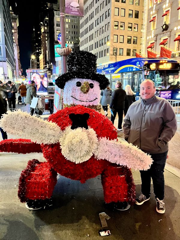 Joe in New York City at Christmastime