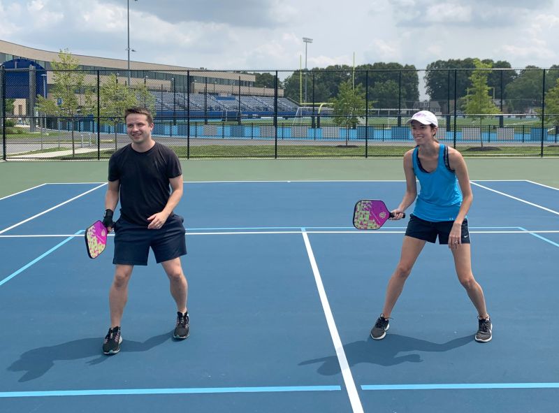 Playing Pickleball With Friends