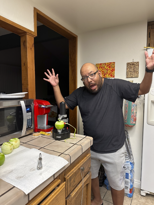 Carlos Attempting to Make Apple Pies for Thanksgiving