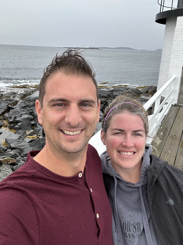 At a Lighthouse in Maine