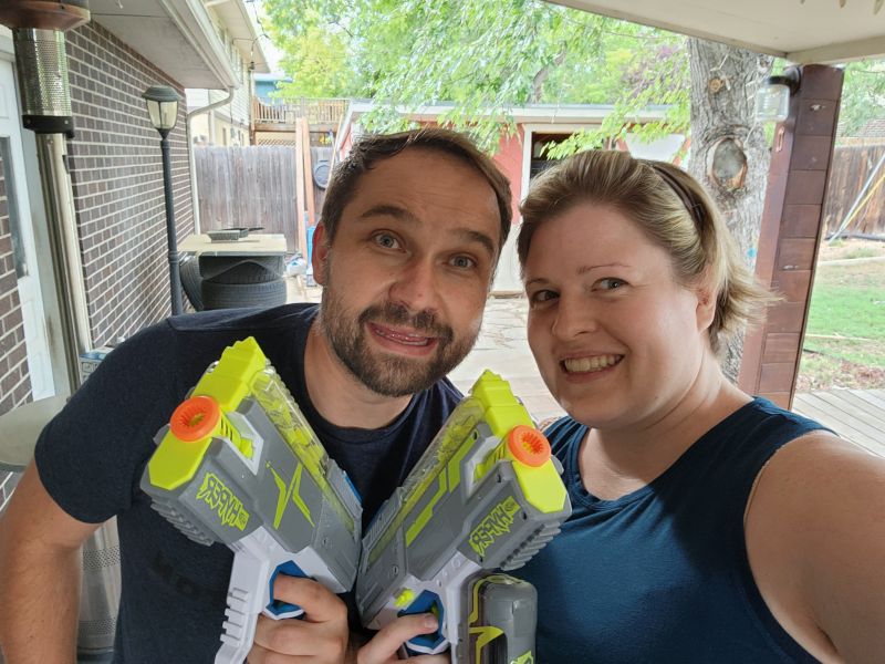 Having Fun with Nurf Guns