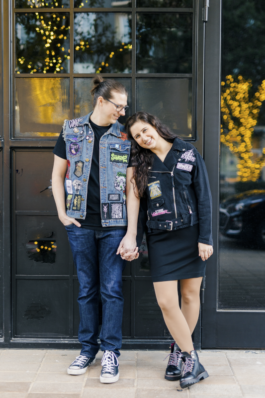 Sporting Our Band Battle Jackets Together