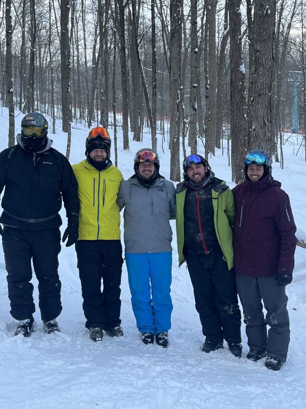 Alec and His Friends During Annual Ski Trip