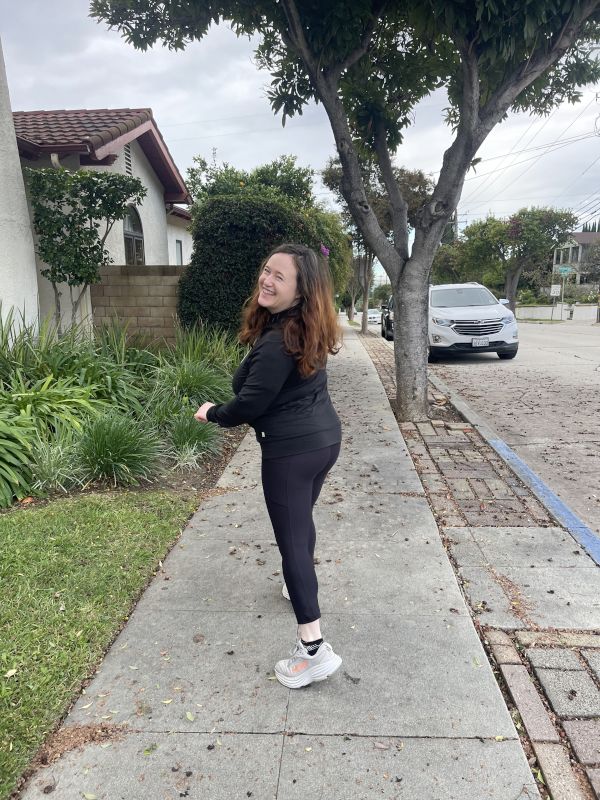 Katie on One of Our Neighborhood Walks