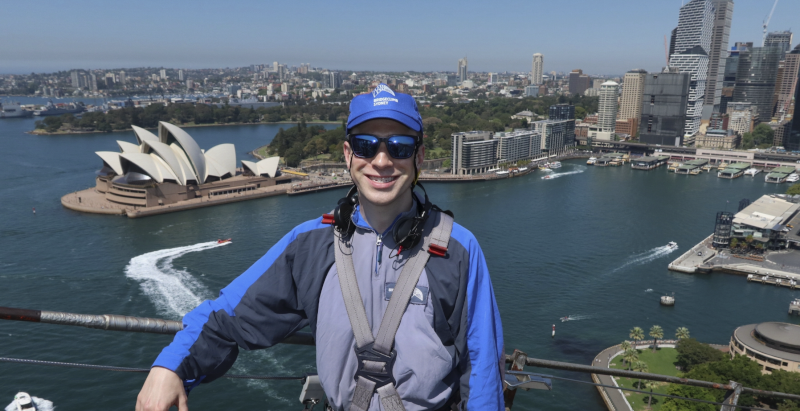 Michael Climbing the Sydney Bridge