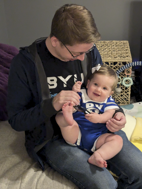 Steven Playing with Our Friend's Baby