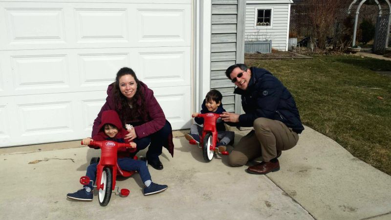 Teaching our Nephews how to Ride a Bike