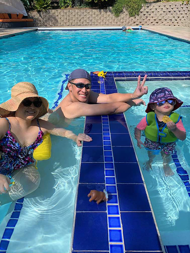 At the Pool With Our Nephew