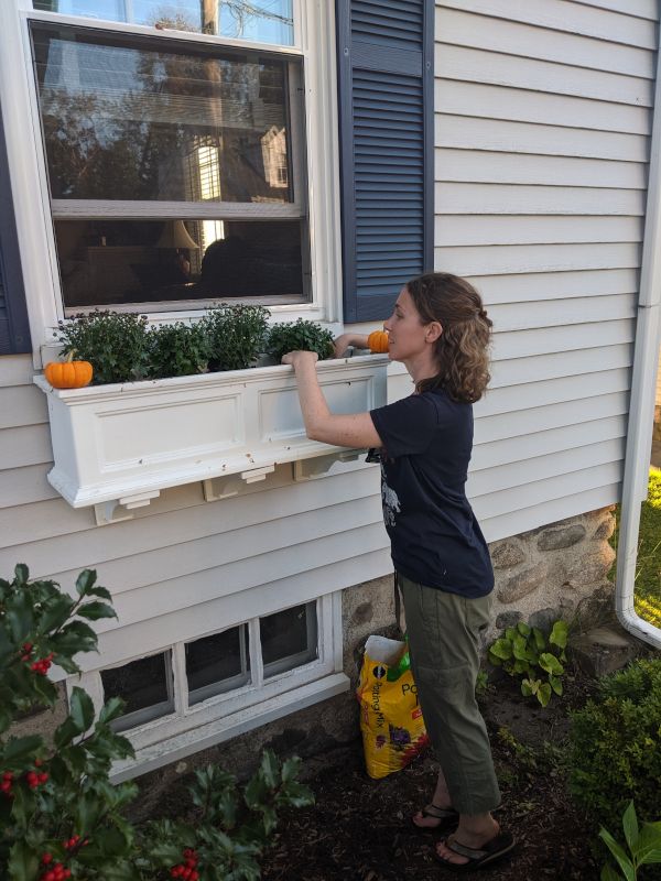 Rebecca Planting Our Fall Flowers