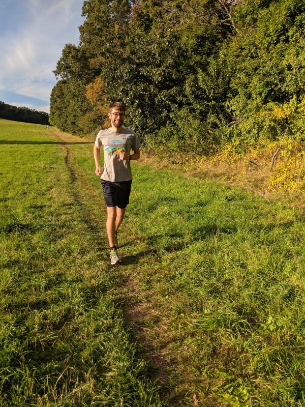 Chris Enjoying a Trail Run