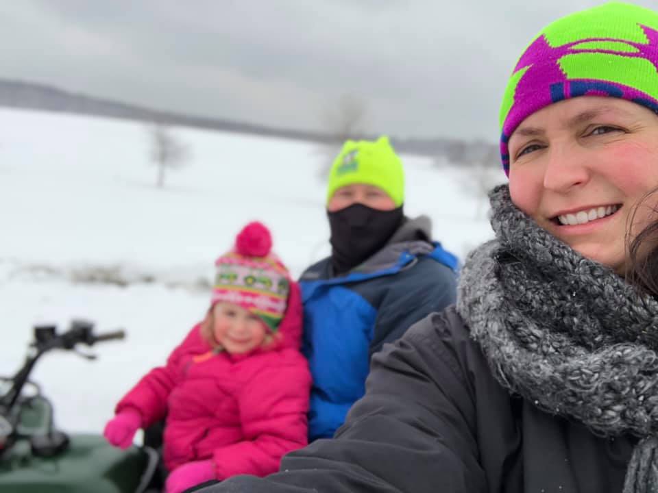 Enjoying the Snow at the Farm