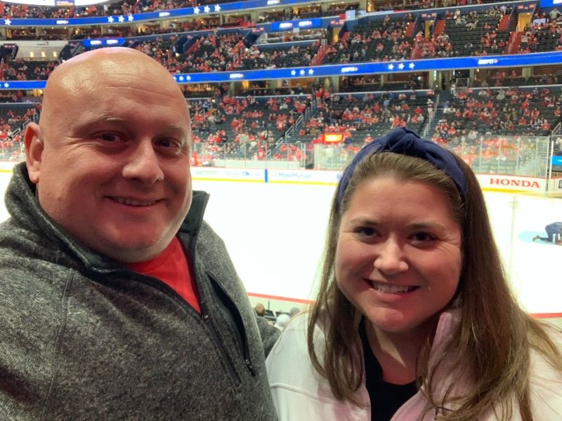Cheering on the Nationals at a Hockey Game