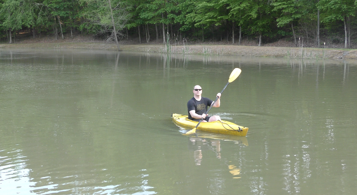 Tony Kayaking at Grandaddy Jay's Pond