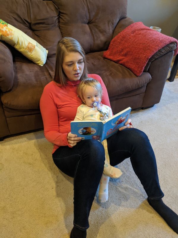 Reading to Our Best Friend's Daughter, Ella