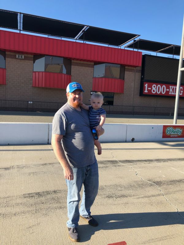 Jeff & Jackson at Our Local Race Track