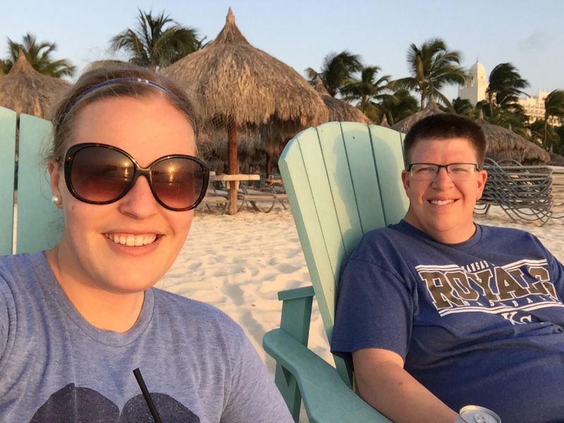 Enjoying the Beach in Aruba