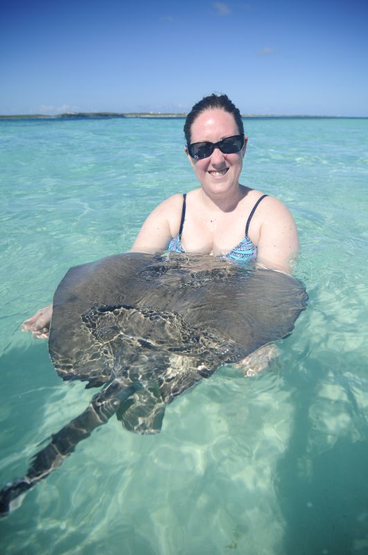 Allison Swimming With Sting Rays