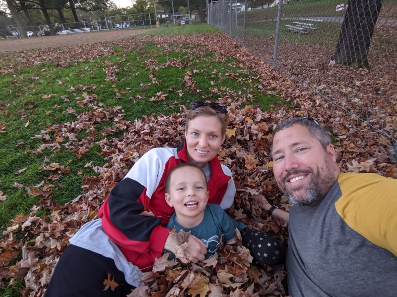 Playing in the Leaves