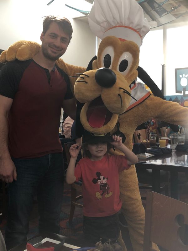 Meeting Pluto at Disney World