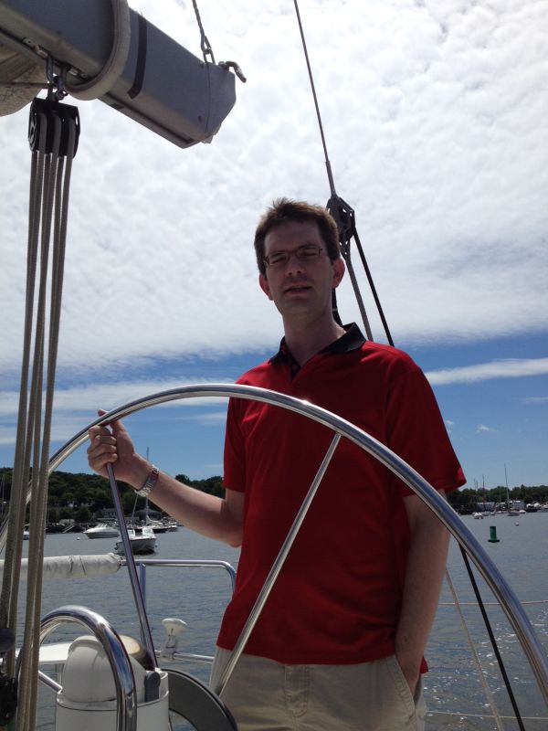 Mort Sailing on the Long Island Sound