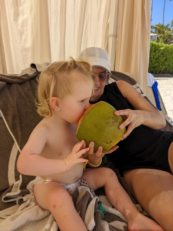 Sipping Coconut Water in Punta Cana